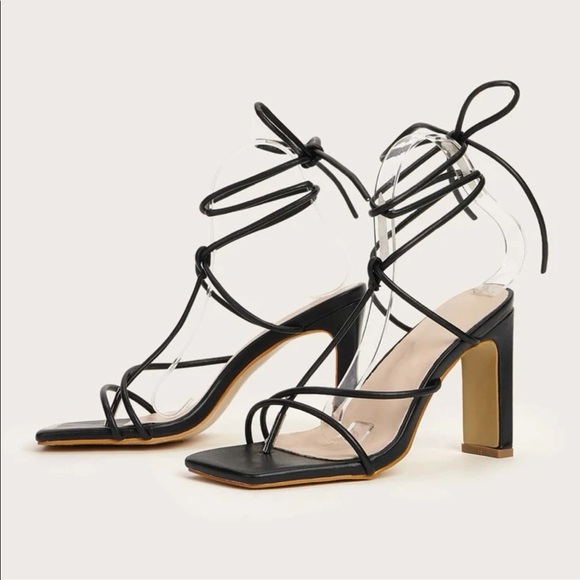 Tie Up Chunky Heel Sandal - Picture 4 of 6